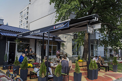 Image displaying awnings above the porch