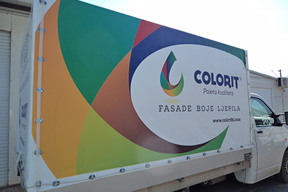 Image displaying tarpaulin on truck trailer